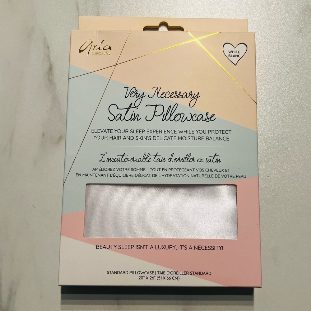 Aria Beauty White Pillowcase